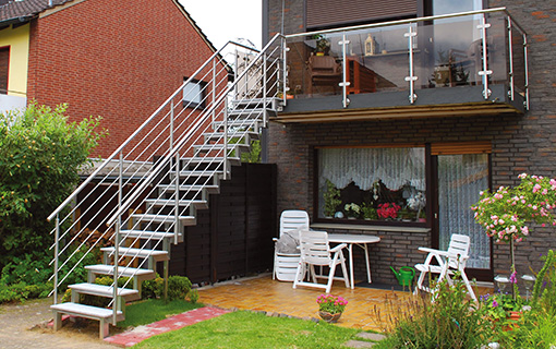 Treppe und Balkon